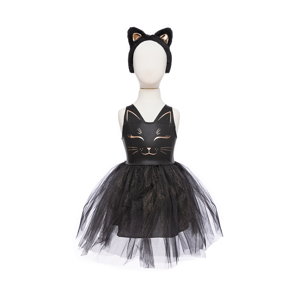 Great Pretenders Black Cat Dress and Headpiece, SIZE US 3-4