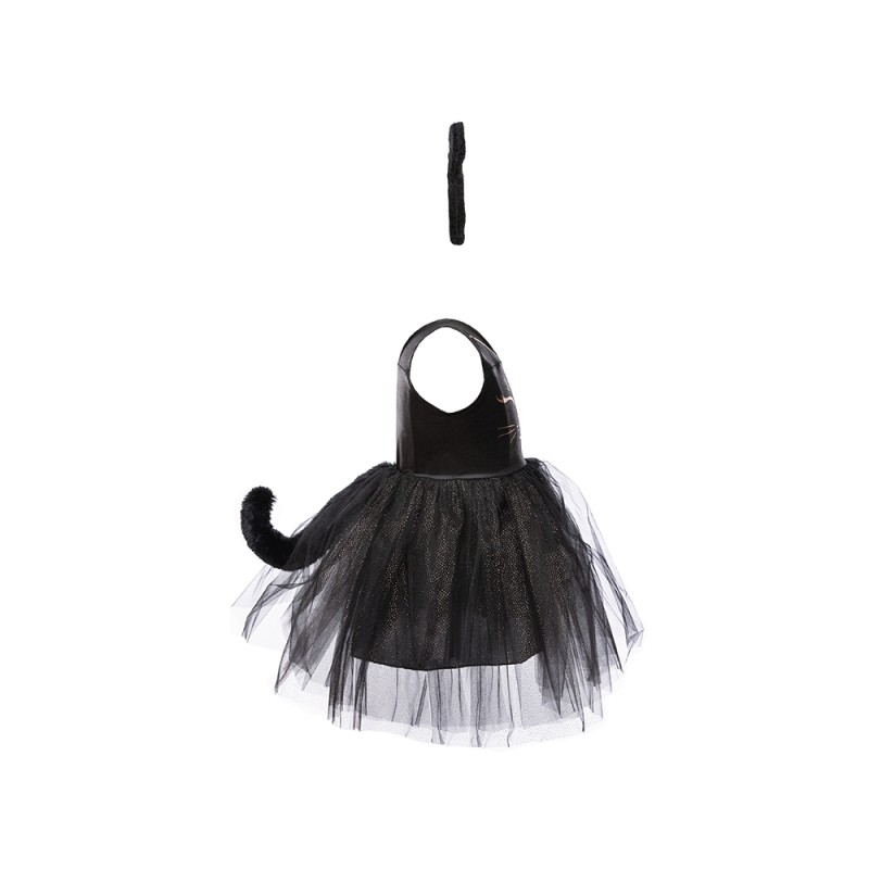 Great Pretenders Black Cat Dress and Headpiece, SIZE US 3-4