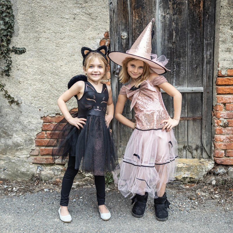 Great Pretenders Black Cat Dress and Headpiece, SIZE US 3-4