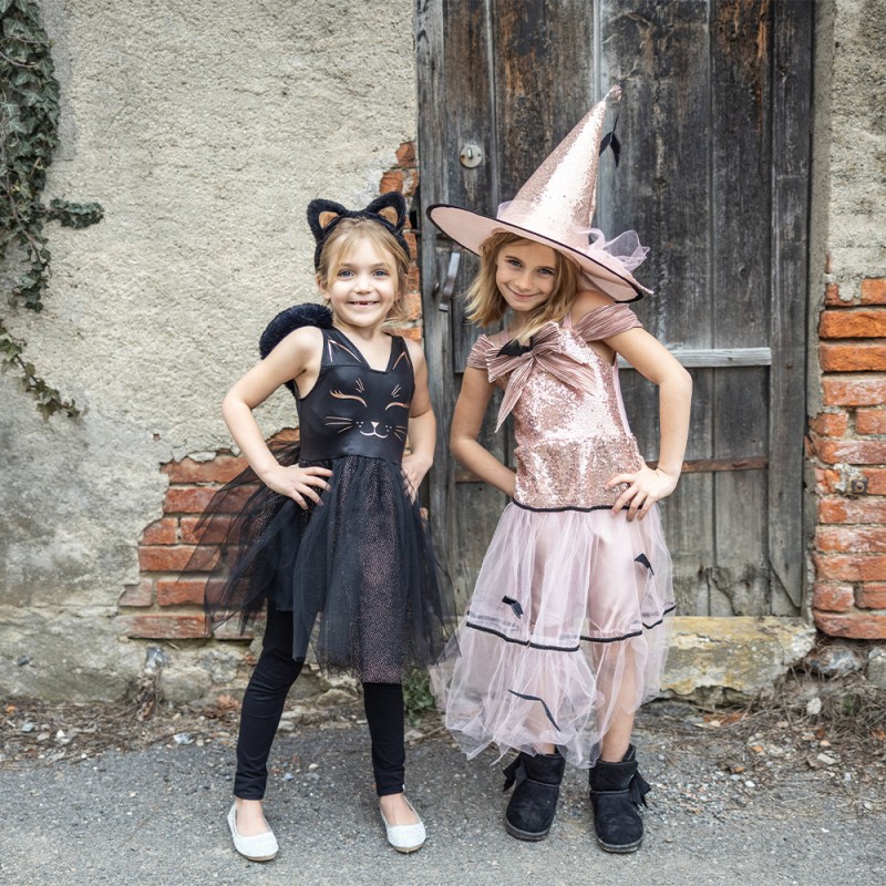 Great Pretenders Black Cat Dress and Headpiece, SIZE US 3-4