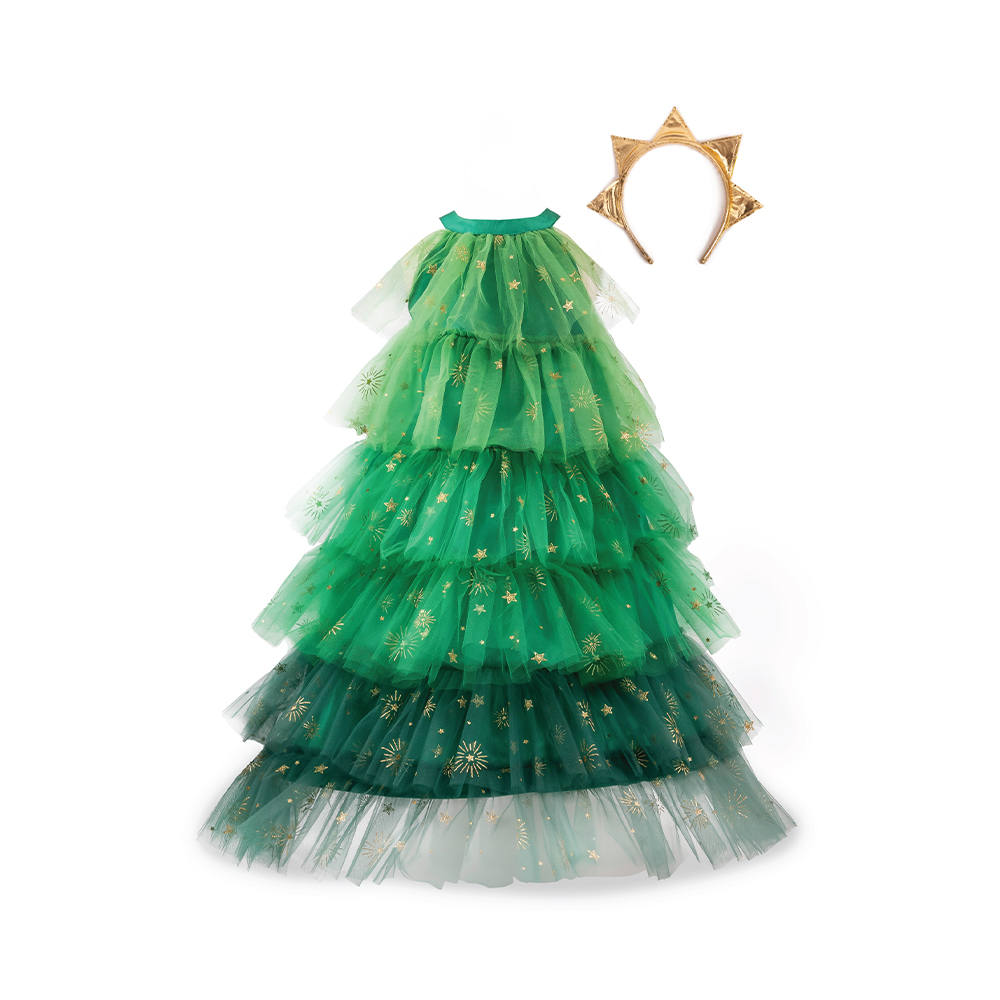 Great Pretenders Christmas Tree Dress with Headpiece