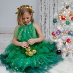 Great Pretenders Christmas Tree Dress with Headpiece, SIZE US 5-6