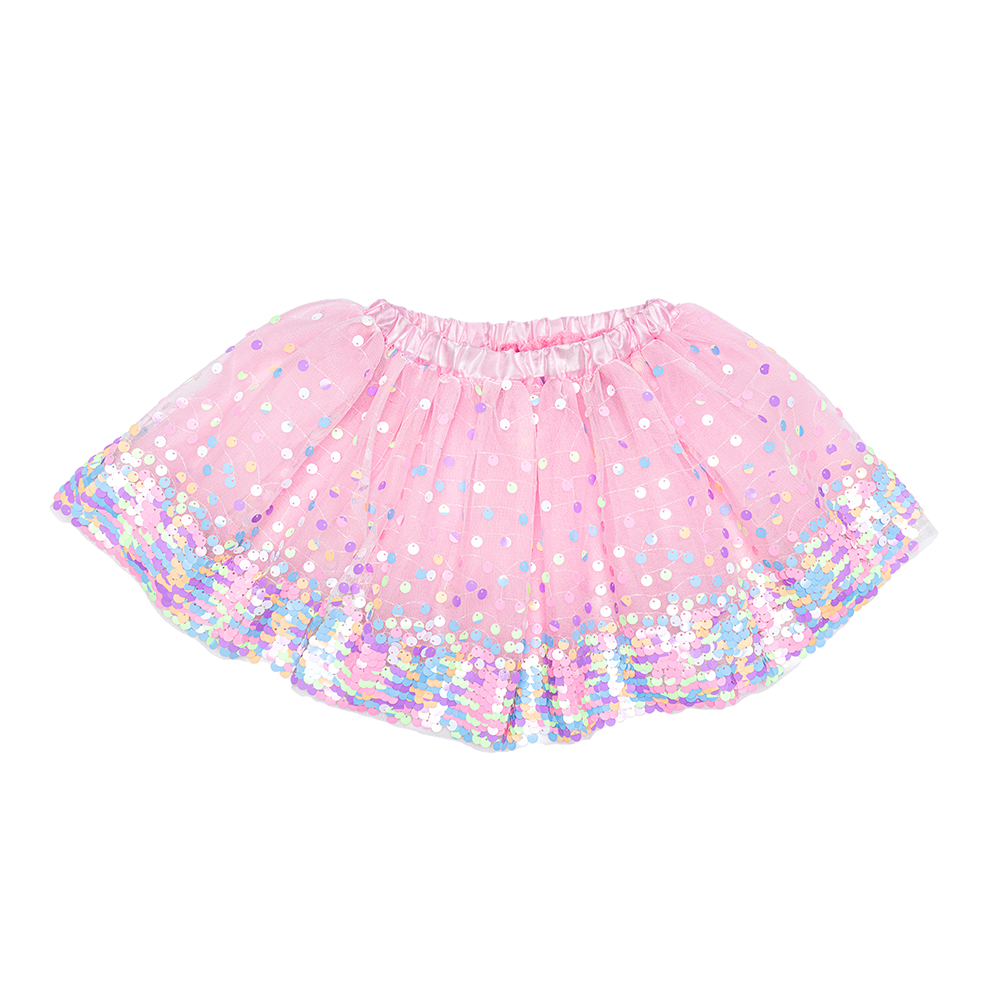 Great Pretenders Party Fun Sequins Skirt - Pink/Neon, SIZE US 4-6