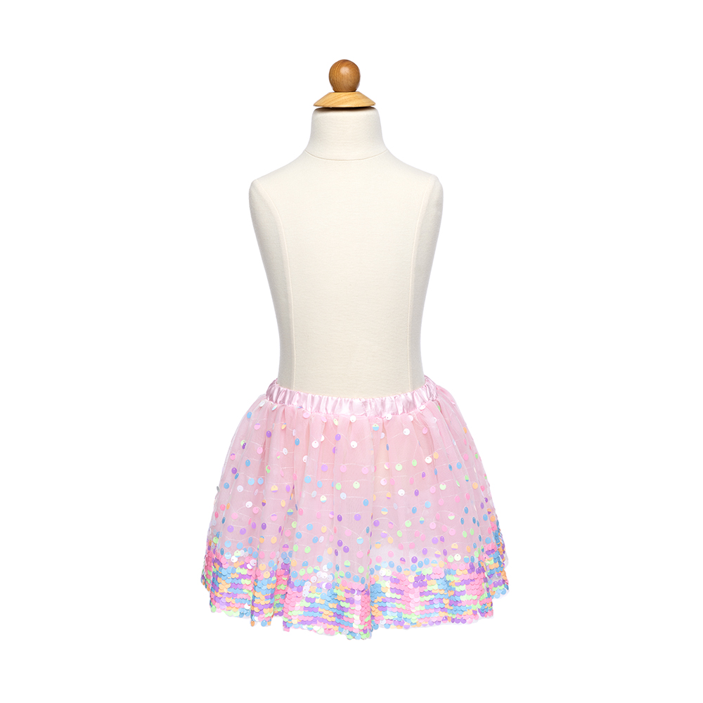 Great Pretenders Party Fun Sequins Skirt - Pink/Neon, SIZE US 4-6