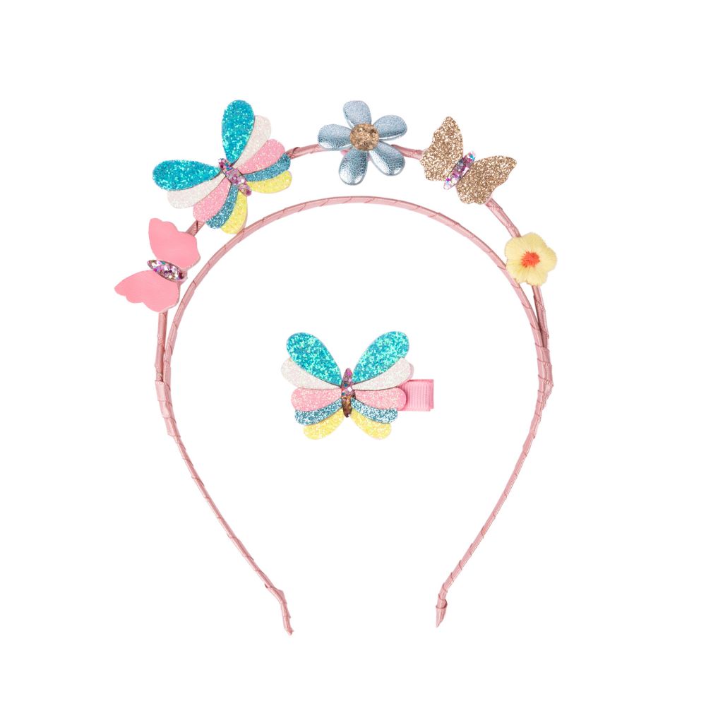 Great Pretenders Butterflies for Days Headband & Clip, 2pc