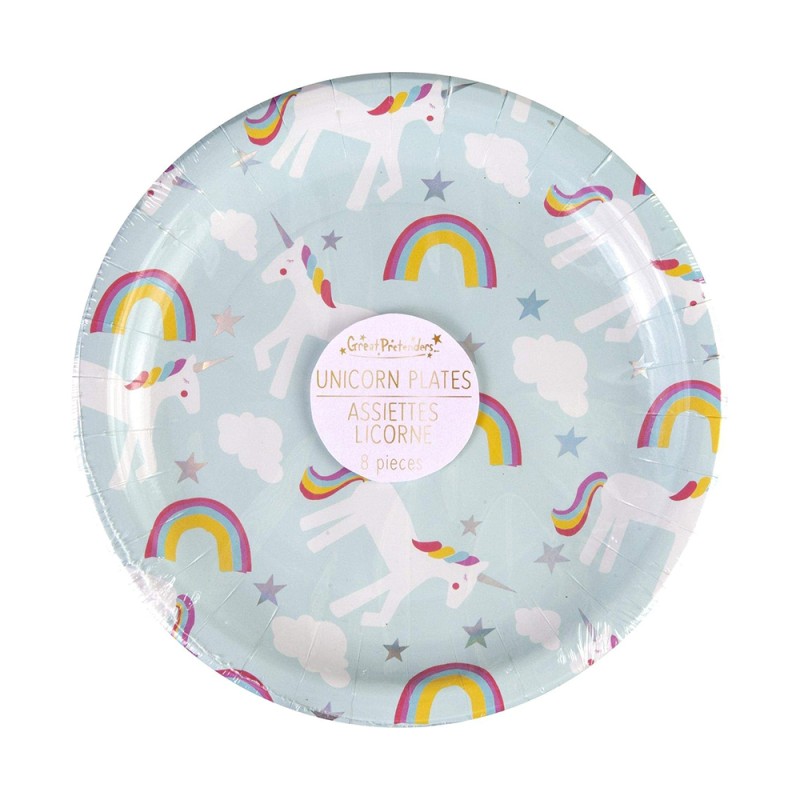 Great Pretenders Plates 23cm - Unicorn Small (8 pcs)