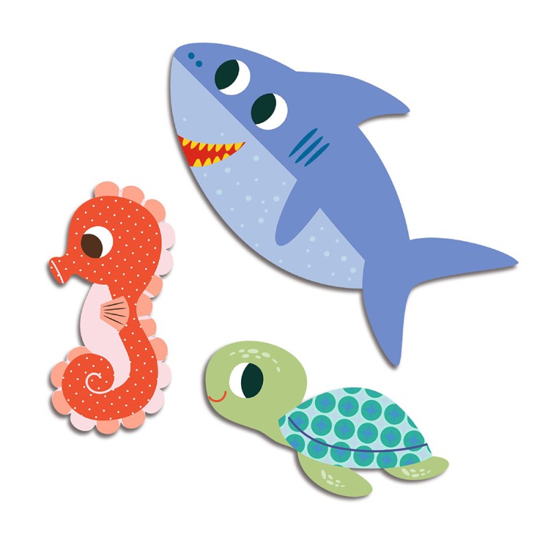 Djeco Baby stickers Sea animals