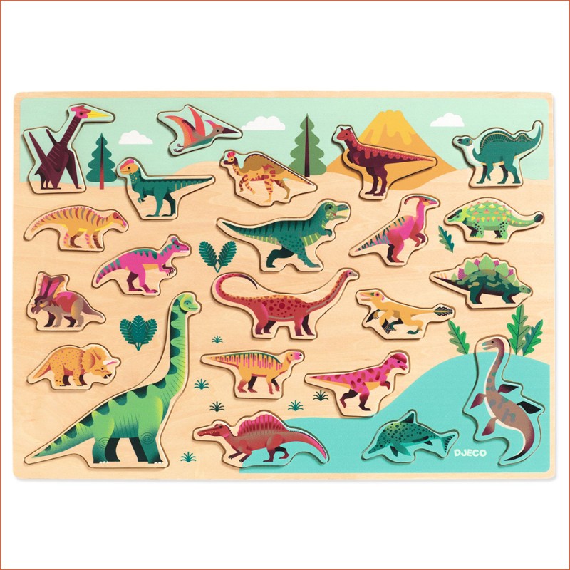 Djeco wooden puzzle Dino - FSC 100%