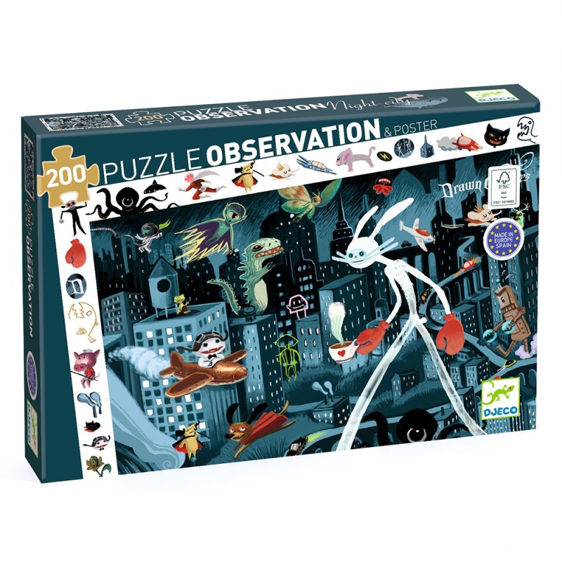 Djeco Toys and games Puzzles - Observation puzzles Night City