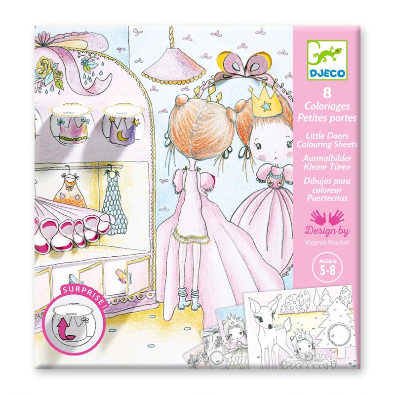 Djeco colouring Les petites portes de Pupi - FSC MIX