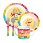 Sigikid Tableware set rabbit Rainbow Rabbit Kinderbunt