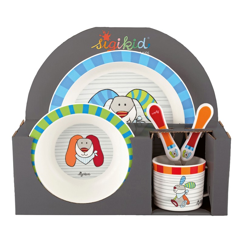 Sigikid Tableware set rabbit Ringel Dingel Kinderbunt