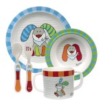 Sigikid Tableware set rabbit Ringel Dingel Kinderbunt