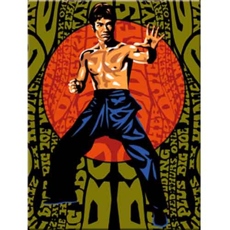 Nostalgic Μεταλλικό μαγνητάκι 8×6εκ. Movie Art Bruce Lee