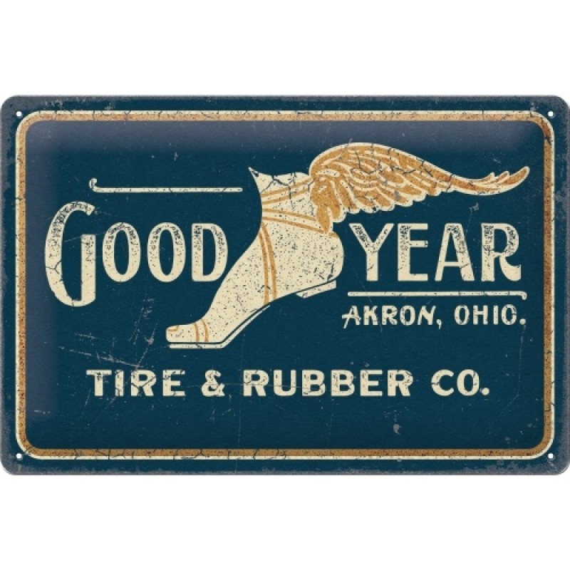 Nostalgic Tin Signs 20 x 30 cm Goodyear - Wing Foot Logo 1901