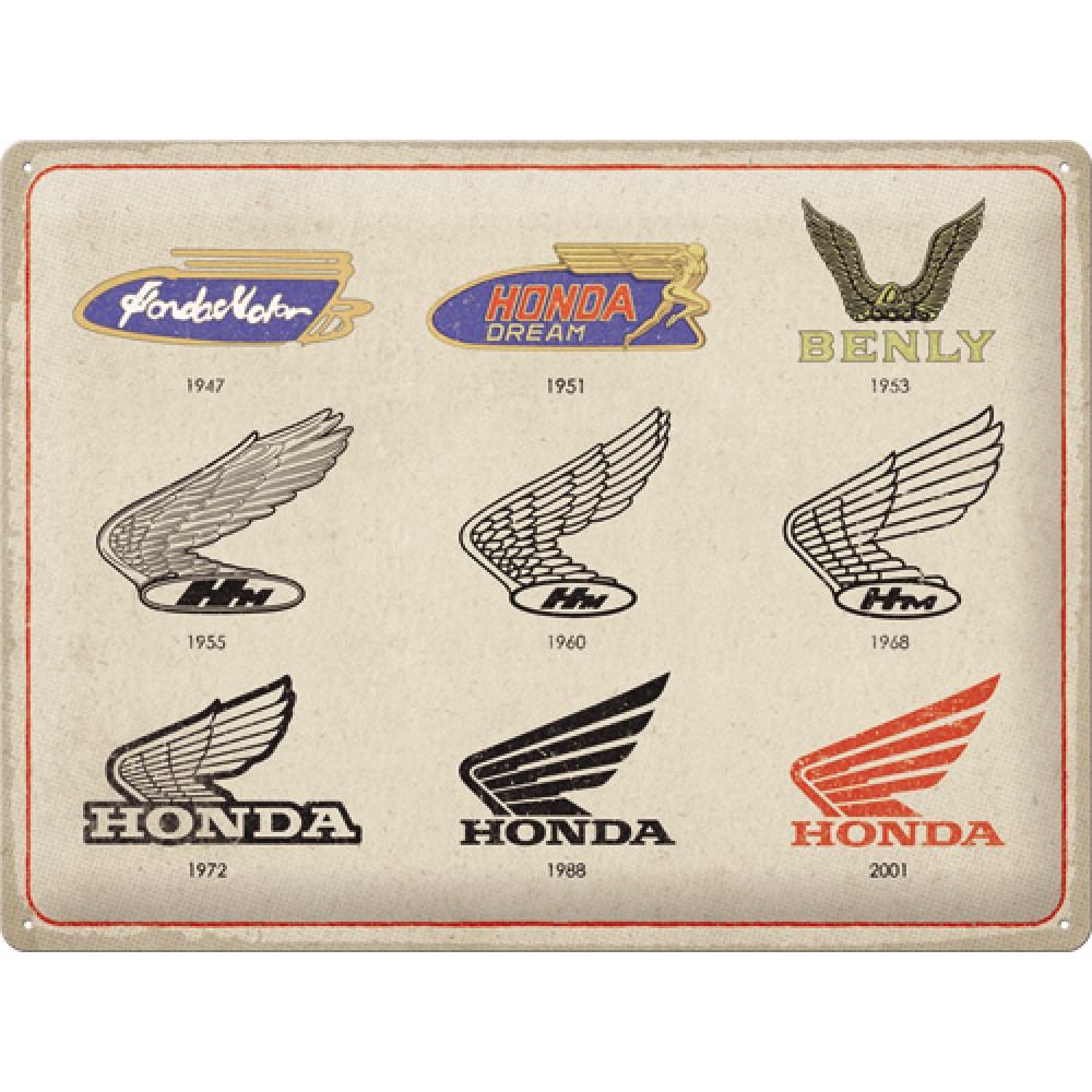 Nostalgic Μεταλλικός πίνακας Honda MC - Logo Evolution