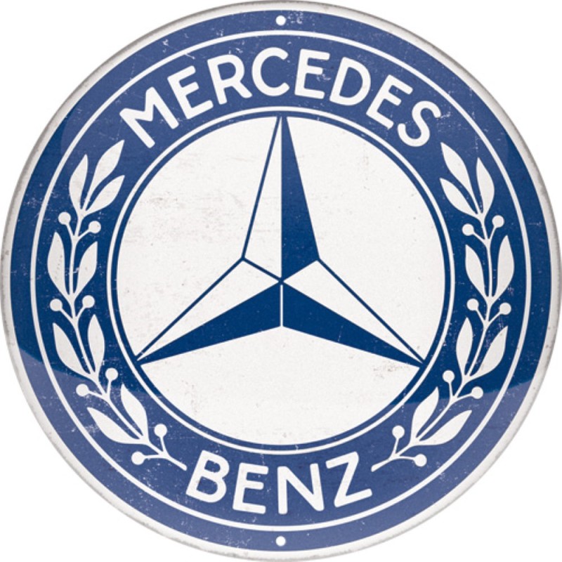 Nostalgic Μεταλλικός πίνακας στρόγγυλος 35 cm Mercedes-Benz - Logo