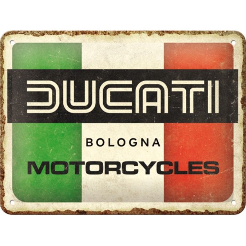 Nostalgic Μεταλλικός πίνακας Ducati - Italy Giugiaro Logo