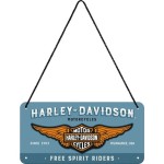 Nostalgic Μεταλλική κρεμαστή ταμπέλα Harley-Davidson - Logo Blue