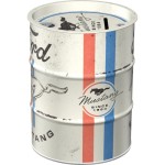 Nostalgic Money Box Oil Barrel Ford Mustang - Horse & Stripes Logo