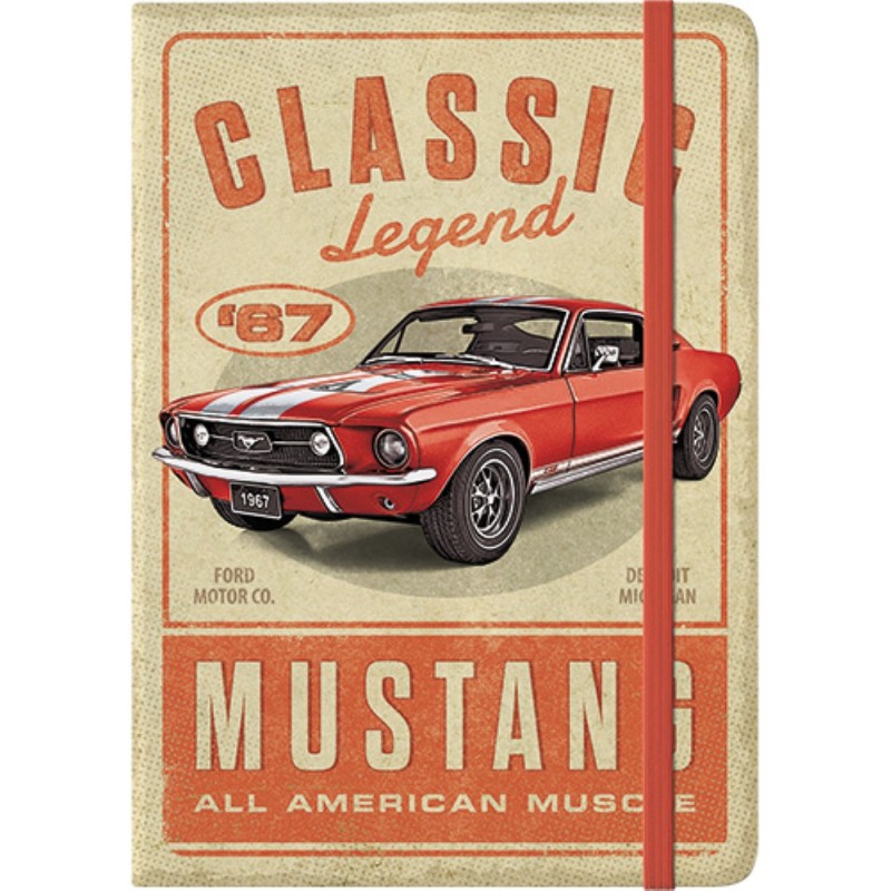 Nostalgic Notebook Ford Mustang - Classic Legend