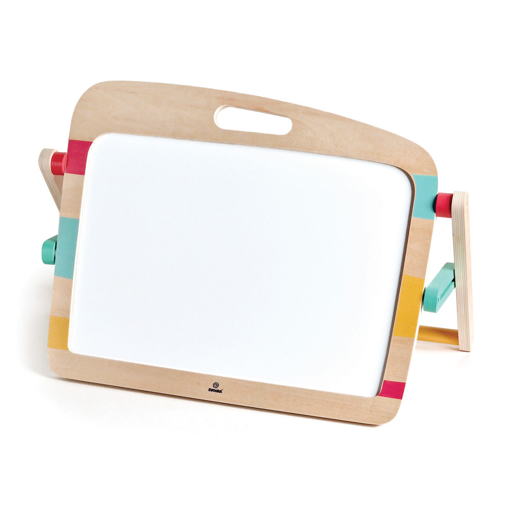 Svoora Double-Sided Easel with blackboard and magnetic whiteboard 