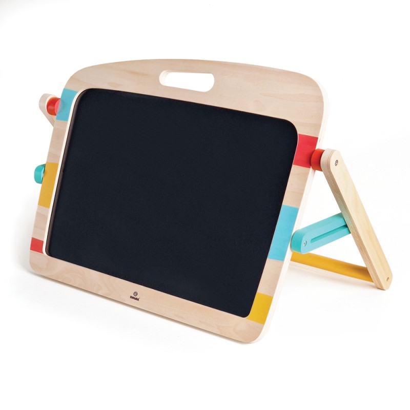 Svoora Double-Sided Easel with blackboard and magnetic whiteboard 'Flip & Draw'