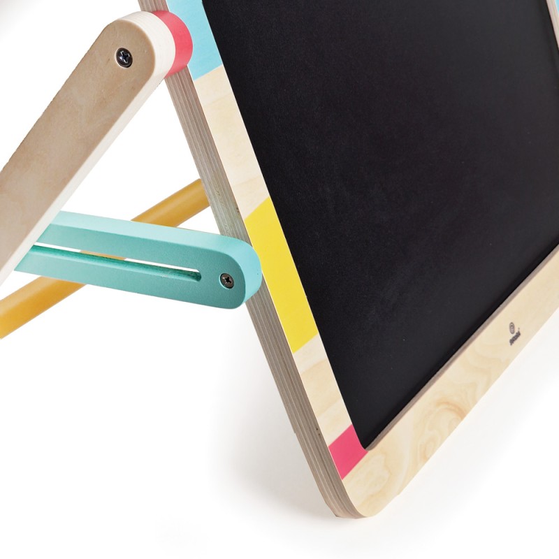 Svoora Double-Sided Easel with blackboard and magnetic whiteboard 'Flip & Draw'