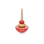 Svoora Wooden Spinning Top Geom 'Red' 9 cm