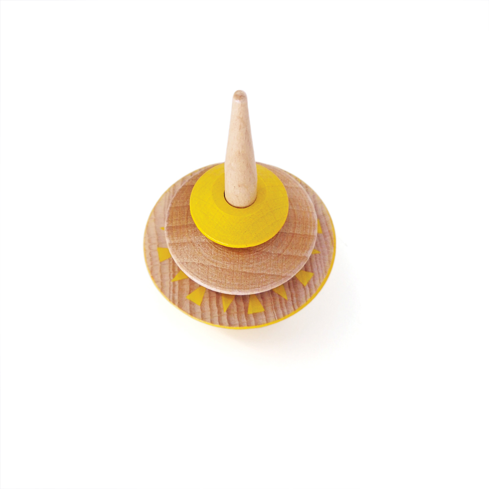 Svoora Wooden Spinning Top Geom 