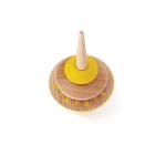 Svoora Wooden Spinning Top Geom 'Yellow' 9 cm