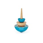 Svoora Wooden Spinning Top Geom 'Blue' 9 cm