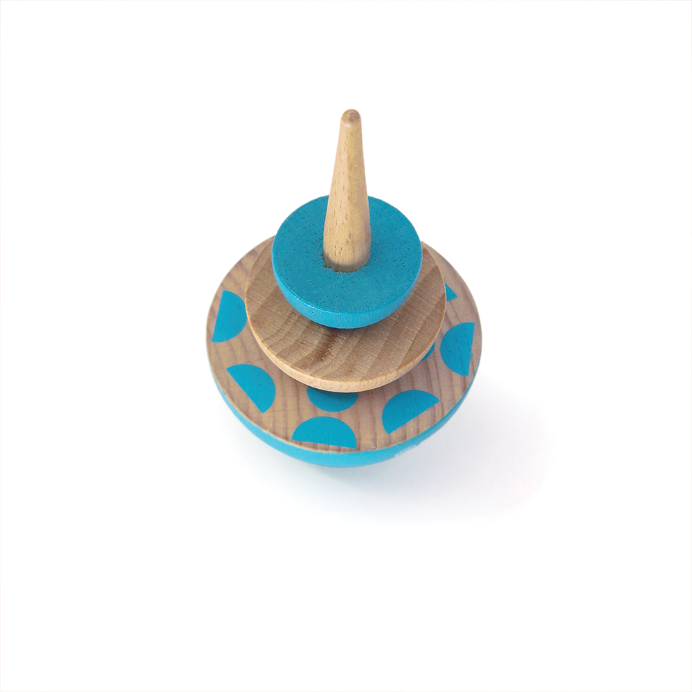 Svoora Wooden Spinning Top Geom 