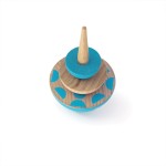 Svoora Wooden Spinning Top Geom 'Blue' 9 cm