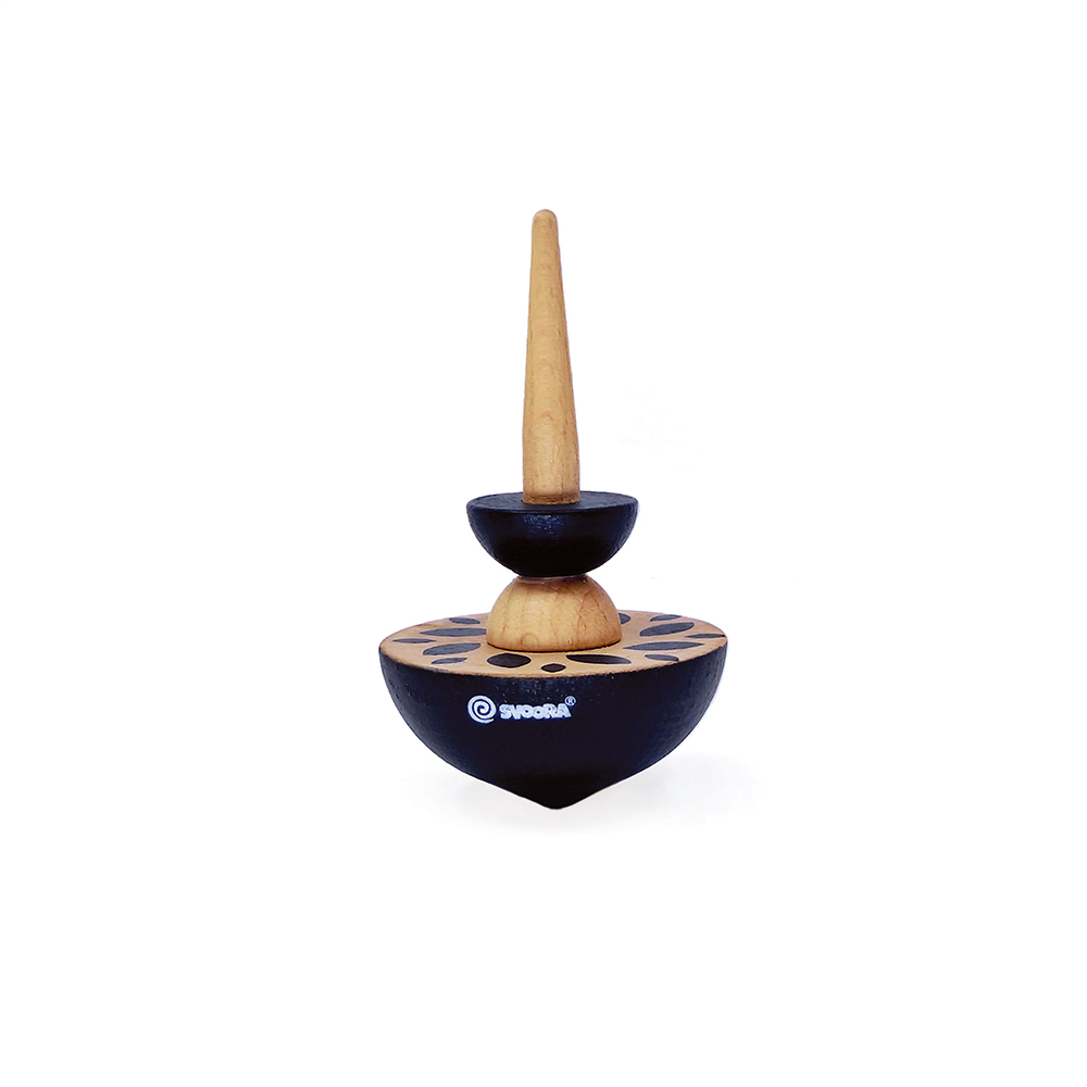 Svoora Wooden Spinning Top Geom 