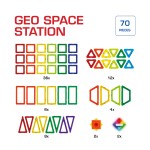 Geosmart Magnetic Geoshapes GeoSpace Station (70 pcs)