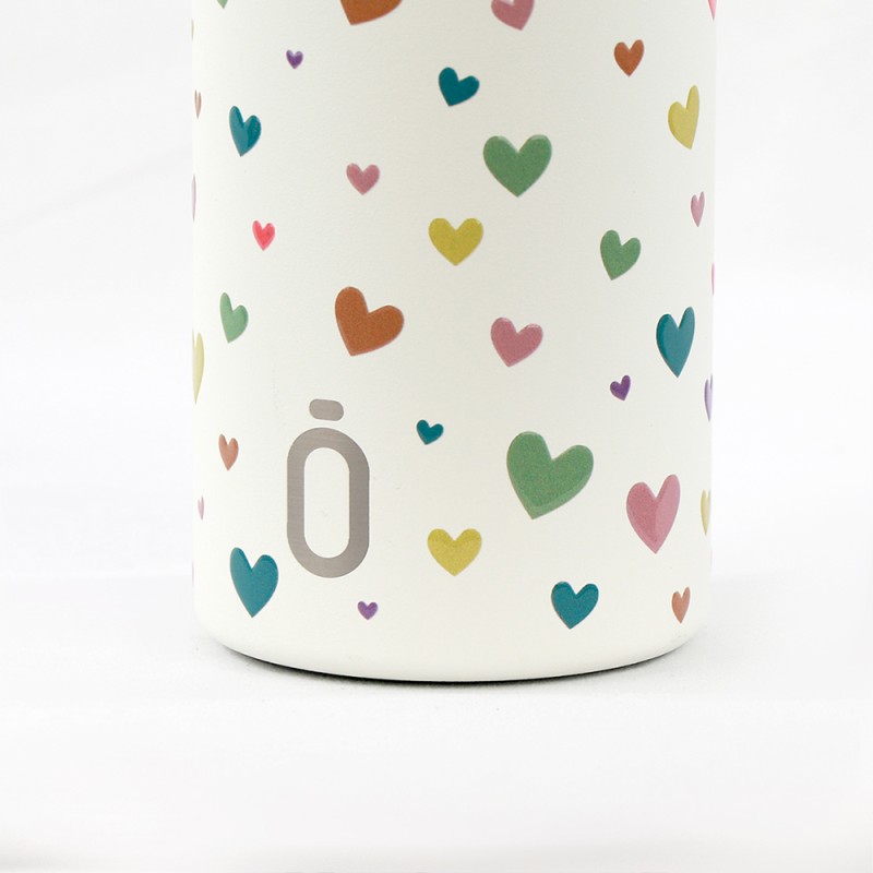 Runbott Thermos 600ML Confetti Cream Hearts