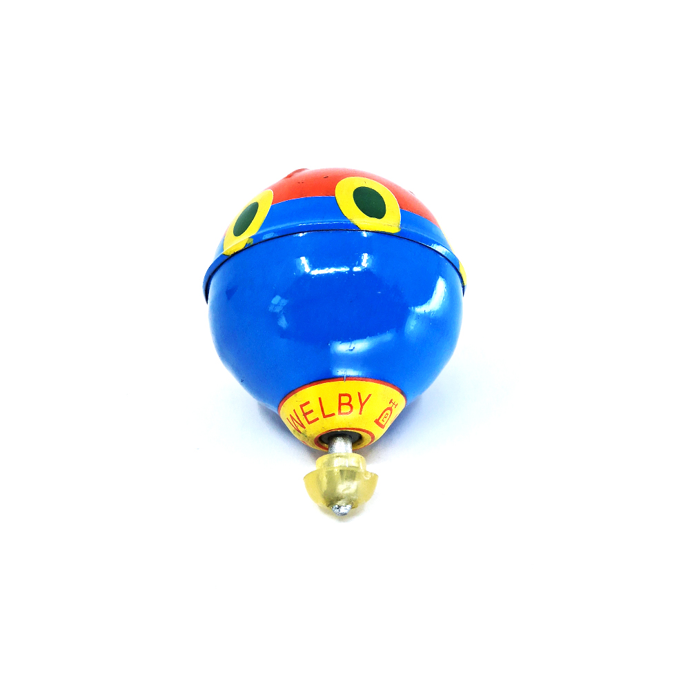 Ρετρό τσίγκινη αυτοκούρδιστη γυροσκοπική σβούρα "Αερόστατο" (επιλογή από 6 σχέδια)