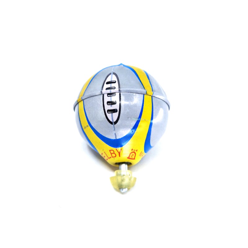 Ρετρό τσίγκινη αυτοκούρδιστη γυροσκοπική σβούρα 'Αερόστατο' (επιλογή από 6 σχέδια)