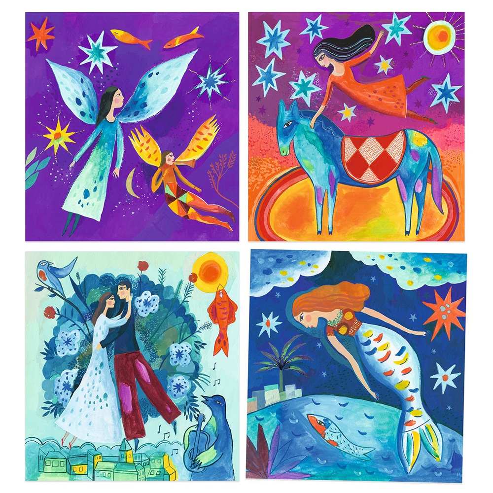 Djeco Inspired by Marc Chagall- Ζωγραφίζω με νερομπογιές Σουρεαλισμός φωτογραφία