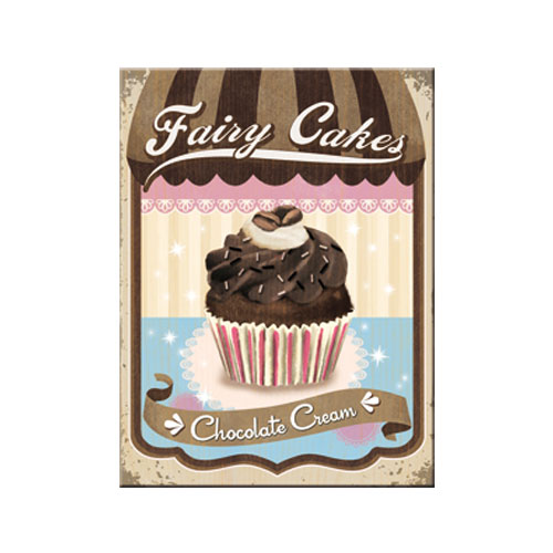 Nostalgic Μεταλλικό μαγνητάκι Home and Country Fairy Cakes – Chocolate Cream